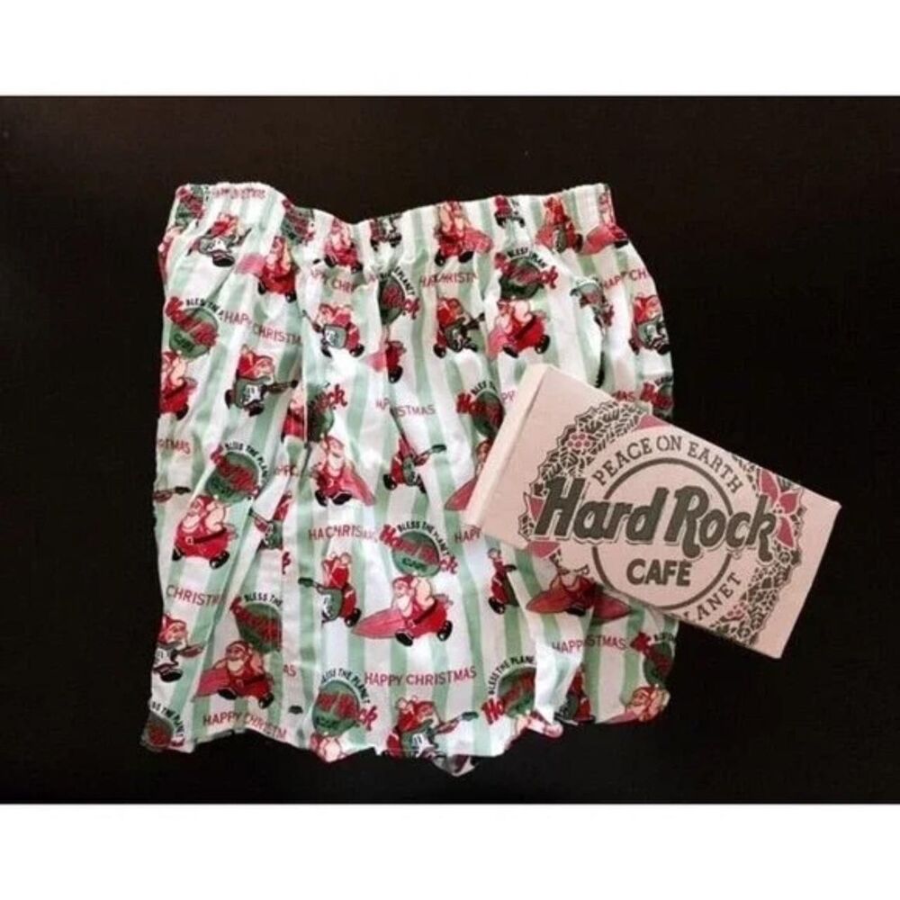 Hard Rock Cafe Xmas White Boxers. 1992. New old stock.